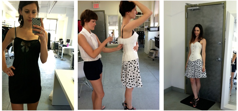 Myself in the Jacqueline silk slip, and